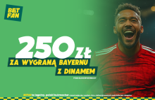 Odbierz freebet 250 zł, jeśli Bayern wygra z Dinamo – promocja legalnego bukmachera